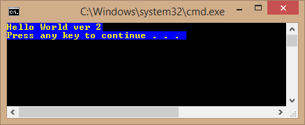 פלט דוגמת הקוד Console01